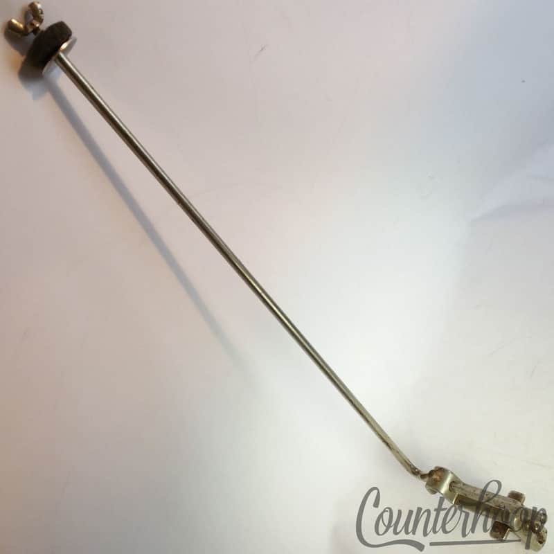 *Slingerland L-Arm Cymbal Stand Shur-Grip Clamp-On Mount 3/8" Nickel Vintage 40s image 1