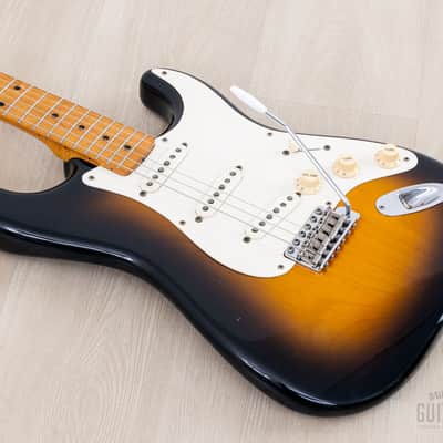 1989 Fender ExTrad Stratocaster ‘57 Vintage Reissue ST57-140 Sunburst Lacquer w/ USA Pickups & Case, Japan MIJ Fujigen image 10