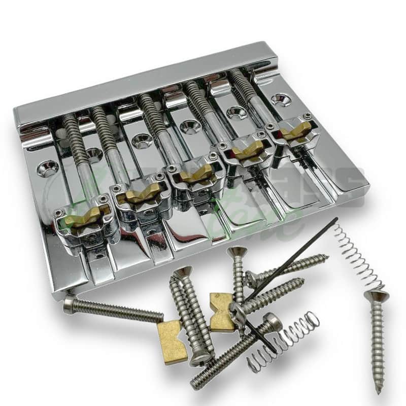 Hipshot MassKicker (Kickass) 5 String Bass Bridge / Mounting Style 2 / Chrome Finish image 1