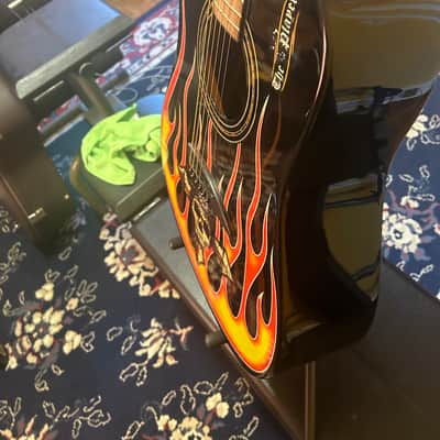 Dean The Player-Bret Michaels signature model 2000's - custom graphics/on black image 4