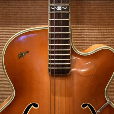 Vintage 1958 Hofner Committee Acoustic Birds Eye Maple Archtop Guitar w/ Case image 7