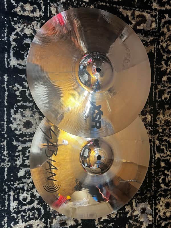 (MINT) Sabian 14" XSR Hi-Hat Cymbals (Pair) - Brilliant image 1
