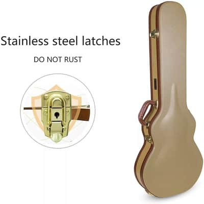 Premium Electric Guitar Case for Les Paul | Semi-Vintage Arched Hardshell Design with Deluxe Gold Latches | Fits Most Les Paul Models image 3