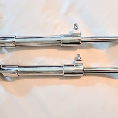 UNMARKED/UNKNOWN BASS DRUM SPURS PAIR - CHROME - FREE SHIP TO C-USA! image 3