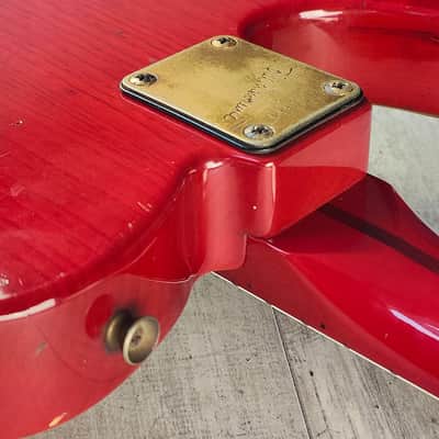 1990 Bill Lawrence Japan BKIM-60G Kaori Model Telecaster (Red/Gold) image 14