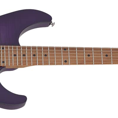 Schecter C-1 Standard Plus guitar in Transparent Purple Burst image 2