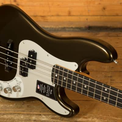 Fender American Ultra II Precision Bass - Ebony - Texas Tea image 5