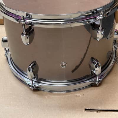 Pearl Export Series 12"x8" Rack Tom – Brushed Steel Finish – Brand New (No Box) image 5