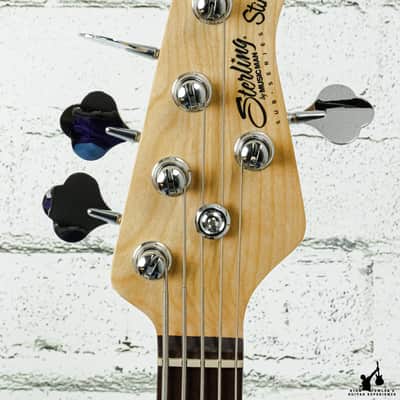 Sterling by Music Man StingRay Ray5HH Limited-Edition 5-String Bass Guitar - Ruby Red Burst Satin (#3618) image 6
