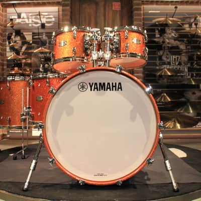 Yamaha Absolute Hybrid Maple 5-pieces Orange Sparkle Drum Set - Demo! image 2