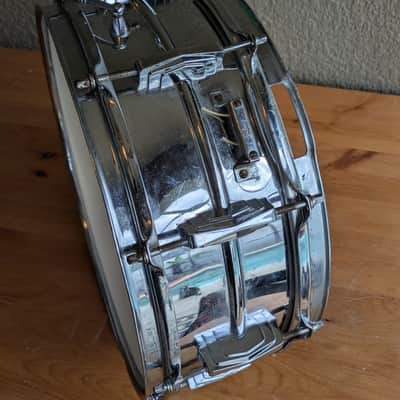 Vintage Ludwig Chrome Over Brass Snare Drum — Pre-Serial, 1961-1963 image 13