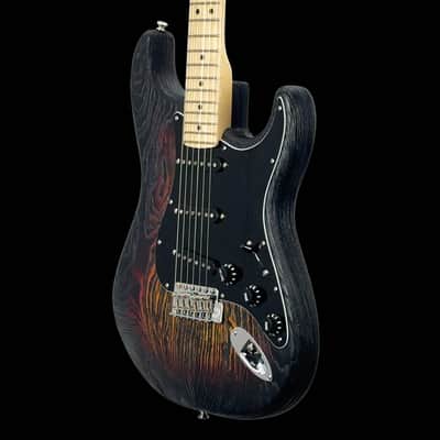 Fender Limited Edition Sandblasted Stratocaster, Maple Fingerboard, 3 Tone Sunburst, Fender Hard Case image 5