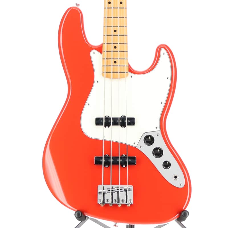 Fender Player II Jazz Bass, Maple Fingerboard, Coral Red (B11)(24713) (24713) image 1