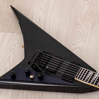 1991 Grover Jackson Randy Rhoads Custom V Metallic Black w/ EMGs, Case image 8