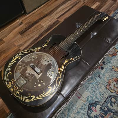 1930s Harmony-Built Del Oro Fauxbro w/ Case image 5