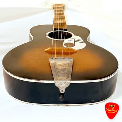 1960s Kay K1160 Parlor Guitar Tobacco Sunburst Musical Note Acoustic – “Danny” image 4