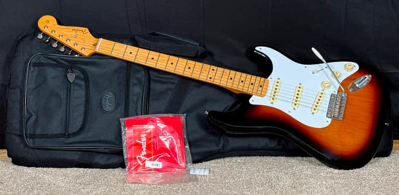Fender Vintera '50s Stratocaster Modified with Maple Fretboard 2021 Model with 75th stamp in 2-Color Sunburst image 1