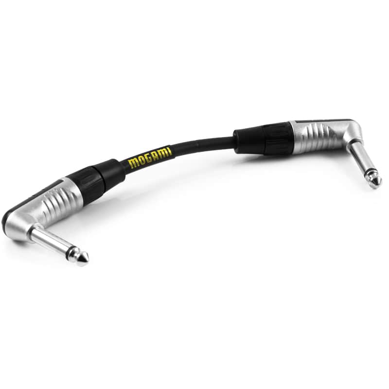Mogami CorePlus 1/4" TS Right-Angle Male to 1/4" TS Right-Angle Male Instrument Cable (6") image 1