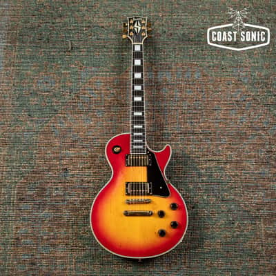 1991 Burny RLC-70 Les Paul Custom Cherry Burst made in Japan image 2