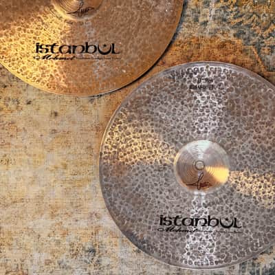 Ultra Dark Pre Aged ISTANBUL Mehmet 15” Sahra Hihats 1132 1272 g Immaculate Low Pitched image 6