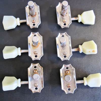 Gibson Kluson Deluxe Single Ring Keystone Tuners Aged Nickel from Les Paul R9 1959 Historic Reissue image 4