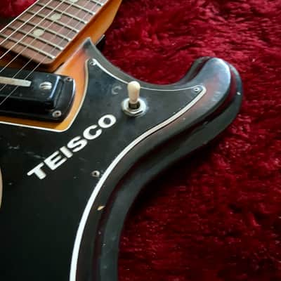 c.1968 Teisco V-2 Mosrite Style MIJ Vintage Guitars “Sunburst” image 7