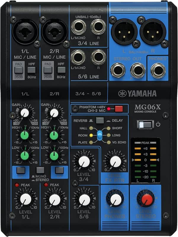 YAMAHA MG06X 6-Input Compact Stereo Mixer with Effects image 1