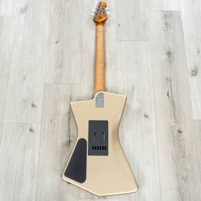 Mint Ernie Ball Music Man St. Vincent Goldie Guitar, Ebony Fingerboard, Roasted Maple Neck, Cashmere image 5