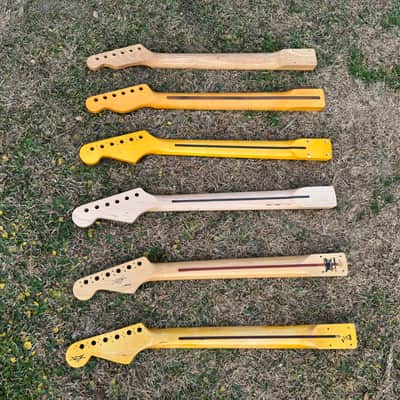 Lot of 6 Guitar Necks – Strat/Tele Style (Maple & Rosewood) – Project/Parts – $600 image 2