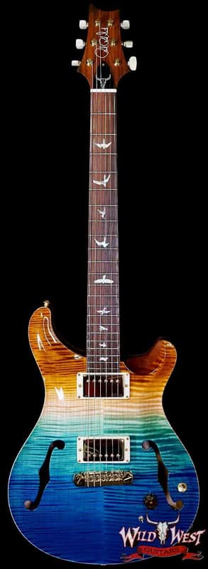PRS Wild West Guitars 25th Anniversary Limited Run Wood Library Artist Package Hollowbody II Piezo Beach Fade (Private Stock Color) 5.55 LBS (US Only / No International Shipping) image 1