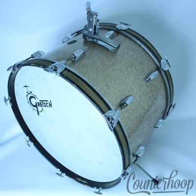 *Gretsch 22x14" Champagne Sparkle Bass Drum Round Badge Vintage 60s 6ply Jasper* image 1