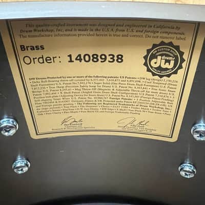 DW Collector's Series Black Nickel Over Brass 6.5x14" Snare Drum 2011 - 2021 - Black Nickel with Chrome Hardware image 6