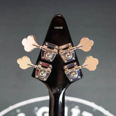 Eastwood Flying V Bass - Short Scale - Black w/OGB image 10