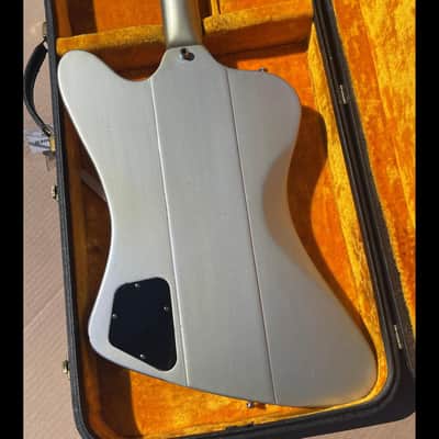 1965 Gibson Firebird III - Silver Mist Poly - RARE! Wide Nut, Non-Reverse Headstock - Original Vintage Custom Color Electric Guitar - 1 of 1? WOW! image 15