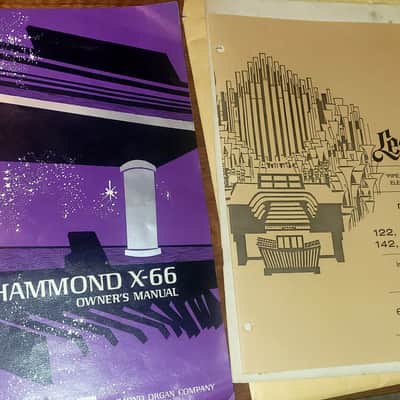 HAMMOND X-66 Organ in MINT, W/122 LESLIE w/Auto-Vari 64 drum machine all mint/w/video image 7