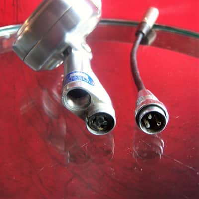 Vintage 1940's Shure 737A crystal microphone Satin Chrome w cable and data sheet image 14