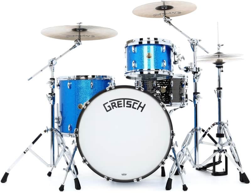 Gretsch Drums Broadkaster 3-piece Shell Pack - Blue Sparkle Nitron image 1