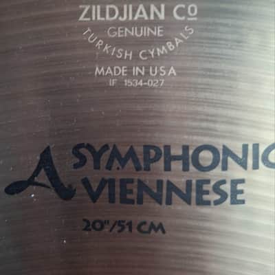 Zildjian 20" A Symphonic Viennese Cymbal 2010s - Traditional image 3