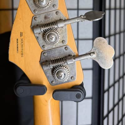 Fender Flea Artist Series Road Worn Signature Jazz Bass 2019- Shell Pink image 3