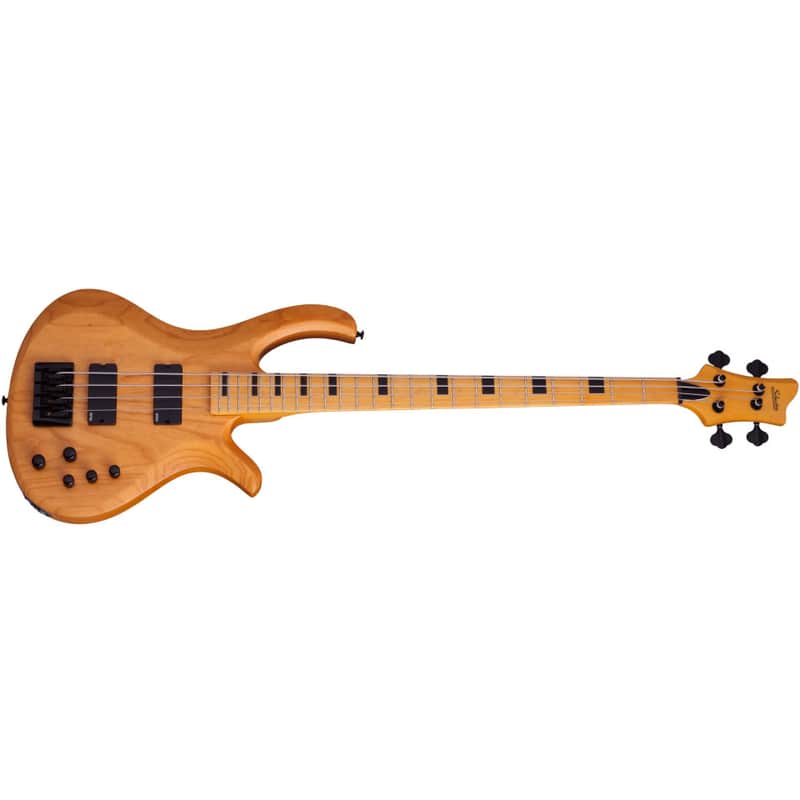 Schecter Riot-4 Session 4-String Active Bass Aged Natural Satin image 1