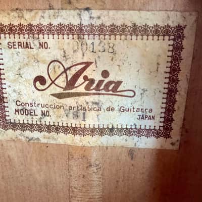 Aria -781 -1970's -Classical Acoustic Guitar image 3