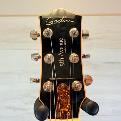 Godin 5th Avenue CW Kingpin II HB Cognac Burst Hollowbody Electric Guitar w/Gig Bag - Made in Canada image 9