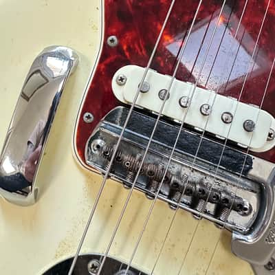 Fender Jaguar 1965 - Olympic White with Matching Headstock vintage 100% stock Johnny Marr Original Finish & Electronics – Original Case image 24