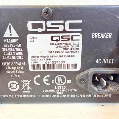 QSC GX5 2-Channel Professional Power Amplifier 2010's image 7