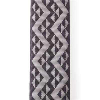 D'Addario 50BAL03 Auto Lock Guitar Strap Black Padded Geometric image 3