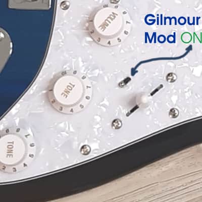 2025  Elite ® Strat Pro Style Electric Guitar "Blue Sunburst" & Hot Z-Mule Pickups® Gilmour Mod'd image 2