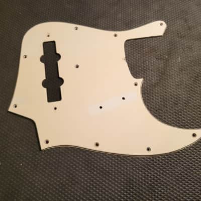 Vintage 1970-1973 Fender Jazz Bass Pickguard - White 3-Ply - 1971 1972 1970s 70s J image 1