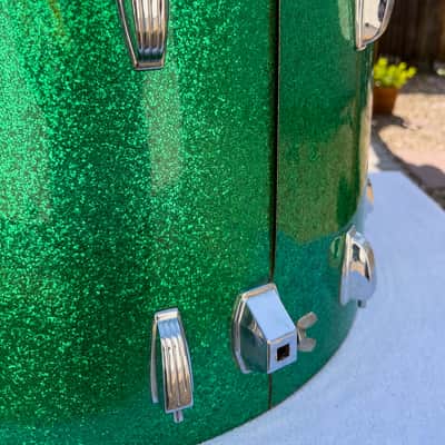 Ludwig Superclassic 14x22" Bass Drum 1970s - Green Sparkle image 11