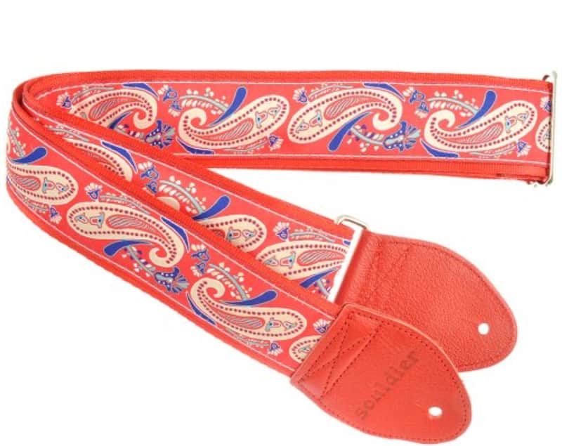 Souldier GS1115  Paisley Red Guitar Strap image 1
