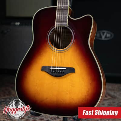 Yamaha FGC-TA Transacoustic Cutaway Acoustic/Electric Guitar - Brown Sunburst image 1